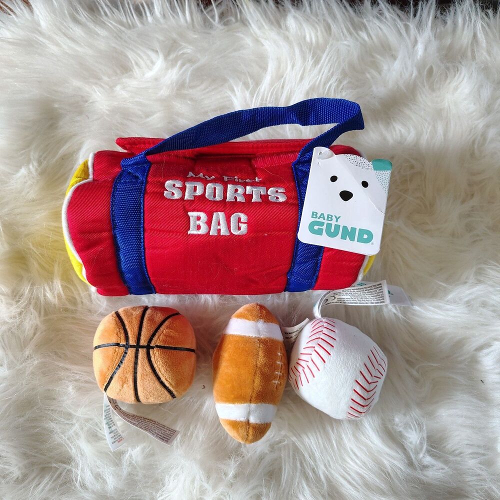 Gund My 1st Sportsbag Stuffed Plush Playset New W Tags Baby